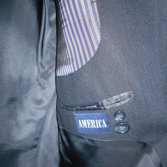 Perry Ellis America 42r Black Sportscoat - Picture 2 of 3